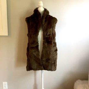 Faux Fur- Vest- Paisley Interior- Size: Small